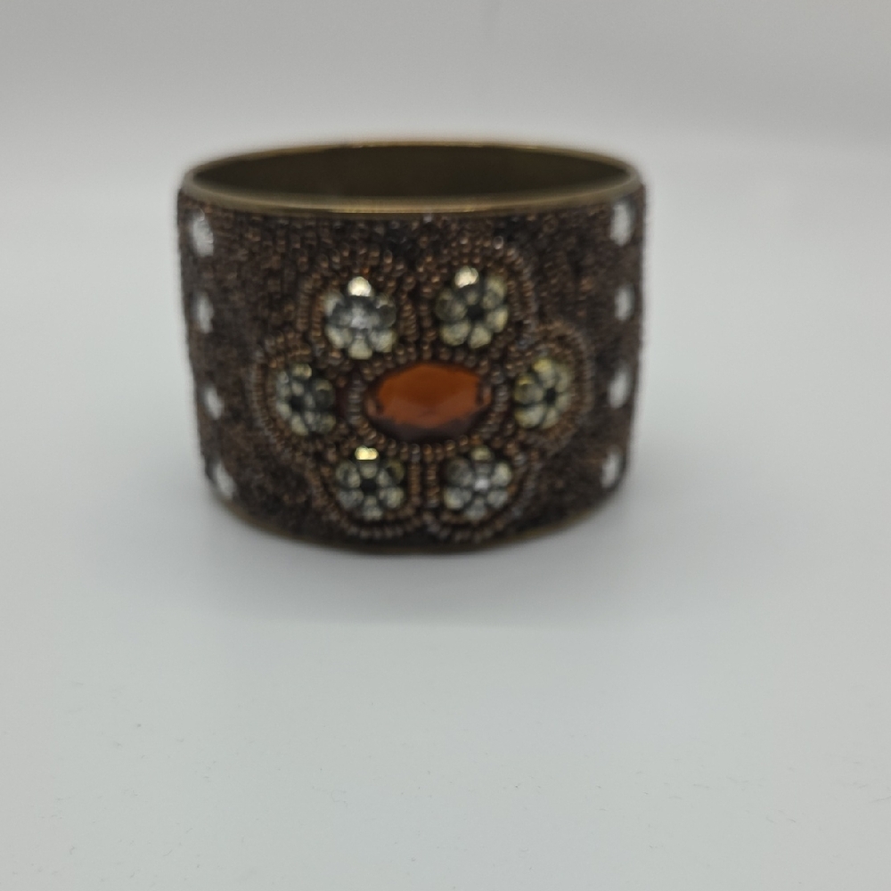 Free People Brown and Gold Beaded Bracelet